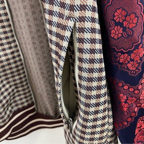 NWT GUCCI MICRO-CHECK AND PAISLEY-PRINT VELVET TRACK JACKET - Picture 8 of 15